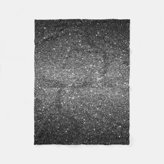 Elegantes Imitat-schwarzer Glitter Fleecedecke (Vorderseite)