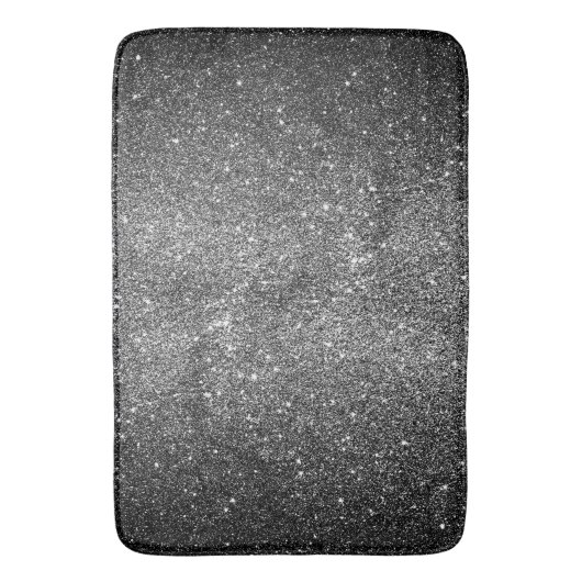 Elegantes Imitat-schwarzer Glitzer Badematte (Vorderseite Vertikal)