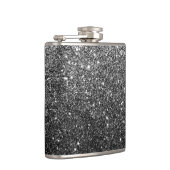 Elegantes Imitat-schwarzer Glitzer Flachmann (Rechts)