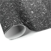 Elegantes Imitat-schwarzer Glitzer Geschenkpapier (Rolleneckpunkt)