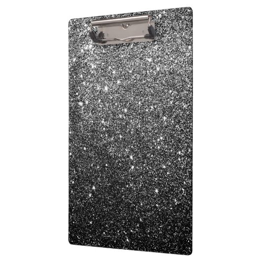 Elegantes Imitat-schwarzer Glitzer Klemmbrett (Links)