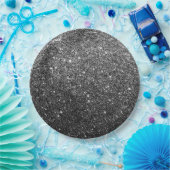 Elegantes Imitat-schwarzer Glitzer Pappteller (Party)