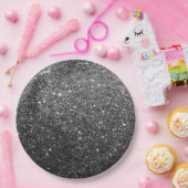 Elegantes Imitat-schwarzer Glitzer Pappteller (Party)