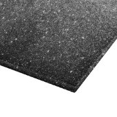 Elegantes Imitat-schwarzer Glitzer Schneidebrett (Ecke)