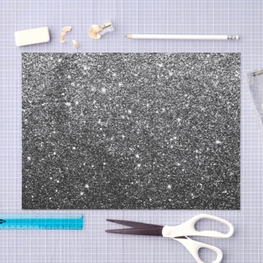 Elegantes Imitat-schwarzer Glitzer Seidenpapier (Handwerk)