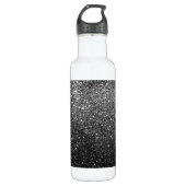 Elegantes Imitat-schwarzer Glitzer Trinkflasche (Vorderseite)