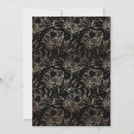 Elegantes Imitat Schwarzes Gold Brautparty (Rückseite)