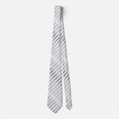 Elegantes Imitat Silberfolie und Blaue Streifen Mu Krawatte (Vorderseite)