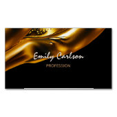 Elegantes Imitat- und Schwarzgold Magnetische Visitenkarte (Vorderseite)