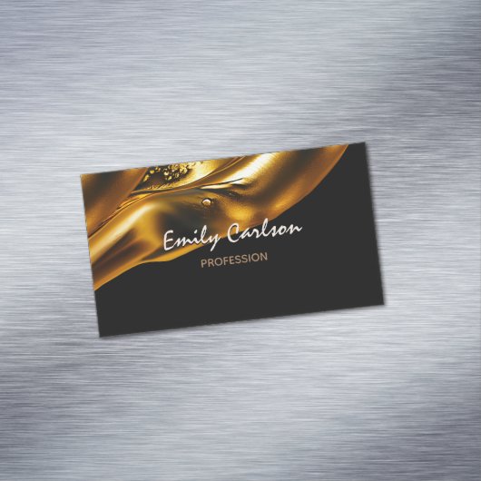 Elegantes Imitat- und Schwarzgold Magnetische Visitenkarte (Beispiel)