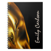 Elegantes Imitat- und Schwarzgold Notizblock (Vorderseite)