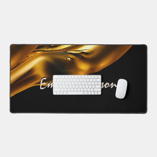 Elegantes Imitat- und Schwarzgold Schreibtischunterlage (Tastatur & Maus)