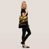 Elegantes Imitat- und Schwarzgold Tasche (Am Model)