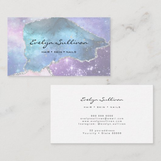 Elegantes Imitat Visitenkarte (Vorne/Hinten)