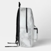 Elegantes Imitat Weißer Marmor Bedruckter Rucksack (Links)