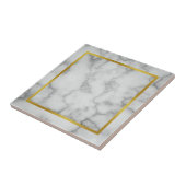 Elegantes Imitat Weißer Marmor und Imitat Gold Fliese (Seite)