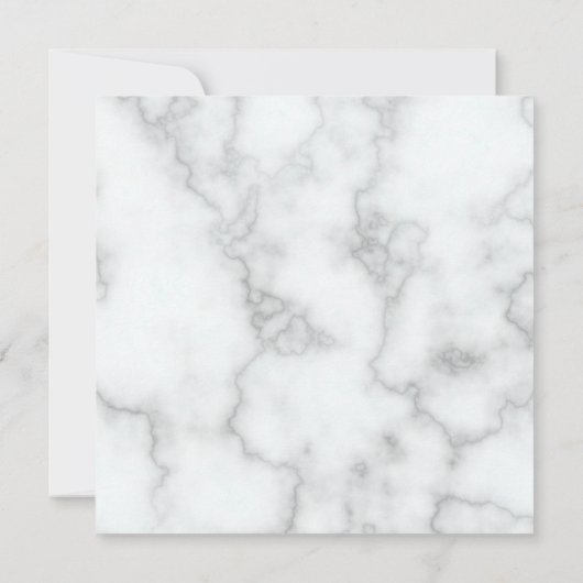 Elegantes Imitat Weißes Marmormonogramm, das wir b Ankündigung (Rückseite)