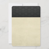 Elegantes Imitate Gold Blätter Brautparty Einladung (Rückseite)