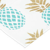 Elegantes Imitatgoldtropisches Ananasmuster Kurzer Tischläufer (Ecke)