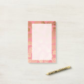 elegantes Imitatgoldtropisches Ananasmuster Post-it Klebezettel (Auf Schreibtisch)