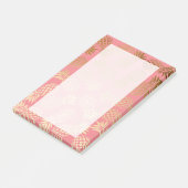 elegantes Imitatgoldtropisches Ananasmuster Post-it Klebezettel (angewinkelt)