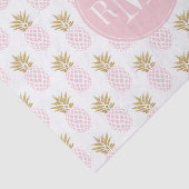 Elegantes Imitatgoldtropisches Ananasmuster Seidenpapier (Ausschnitt)