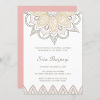 Elegantes Indian Pink Mehndi Hindu Brautparty