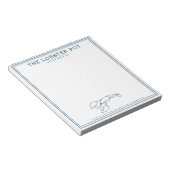 Elegantes Indigo Blue Lobster / Seafood Restaurant Notizblock (angewinkelt)