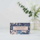Elegantes Indigo Blue Pink Cream Marmormuster Visitenkarte (Stehend Vorderseite)