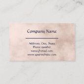 Elegantes Indigo Blue Pink Cream Marmormuster Visitenkarte (Rückseite)