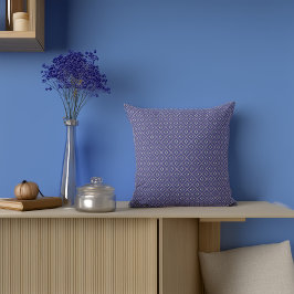 Elegantes Indigo Diamond Pattern Kissen