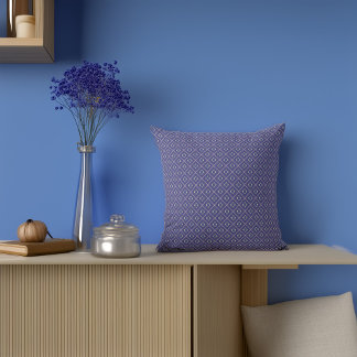Elegantes Indigo Diamond Pattern Kissen