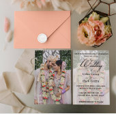 Elegantes indisches Foto Hochzeit Einladung