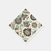 Elegantes indisches Gemustert Paper Napkins Serviette (Ecke)