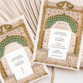 Elegantes indisches Hochzeitsblumenmotiv Einladung