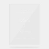 Elegantes individualisierbares Akryllisches Begrüß Acrylschild (Vorderseite)