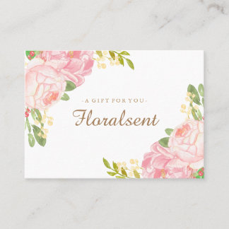 Elegantes, individualisierbares Blumengeschenkzert Rabattkarte