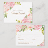 Elegantes, individualisierbares Blumengeschenkzert Rabattkarte (Vorne/Hinten)