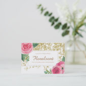 Elegantes, individualisierbares Blumengeschenkzert Rabattkarte (Stehend Vorderseite)