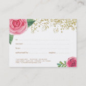 Elegantes, individualisierbares Blumengeschenkzert Rabattkarte (Rückseite)