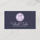 Elegantes, individualisierbares Cat & Dog-Logo für Visitenkarte (Vorderseite)