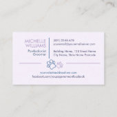 Elegantes, individualisierbares Cat & Dog-Logo für Visitenkarte (Rückseite)