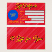 Elegantes individualisierbares Geschenkzertifikat (Vorne & Hinten)