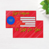 Elegantes individualisierbares Geschenkzertifikat (Schreibtisch)