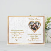Elegantes individuell anpassbares Foto-Hochzeitspr (Stehend Vorderseite)