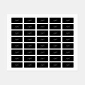 Elegantes individuell anpassbares Monogramm | Blac Etiketten (Blatt)