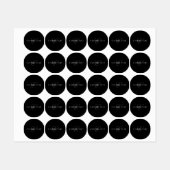 Elegantes individuell anpassbares Monogramm | Blac Etiketten (Blatt)