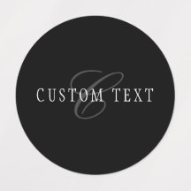 Elegantes individuell anpassbares Monogramm | Blac
