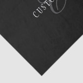 Elegantes individuell anpassbares Monogramm | Blac Seidenpapier (Ausschnitt)