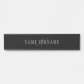 Elegantes individuell anpassbares Monogramm | Blac Türschild (Vorderseite )